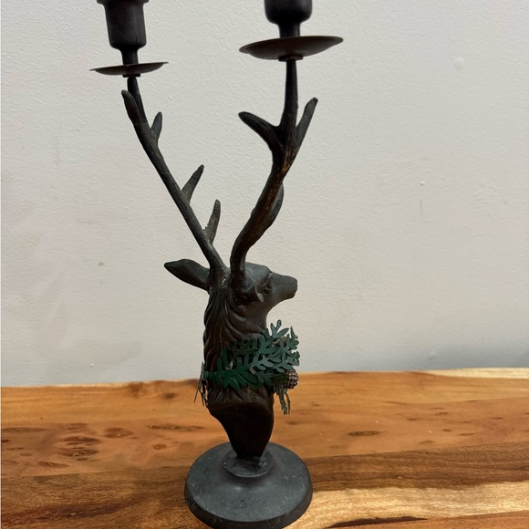 Vintage Dept 56 Metal Deer Candle Holder — Rustic Cabin / Holiday Décor - Picture 3 of 9